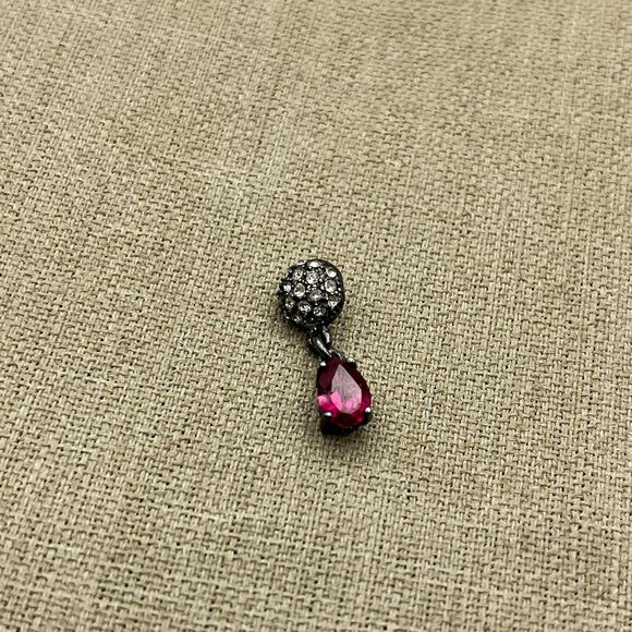 Stunning lab created ruby, sterling silver pendant
